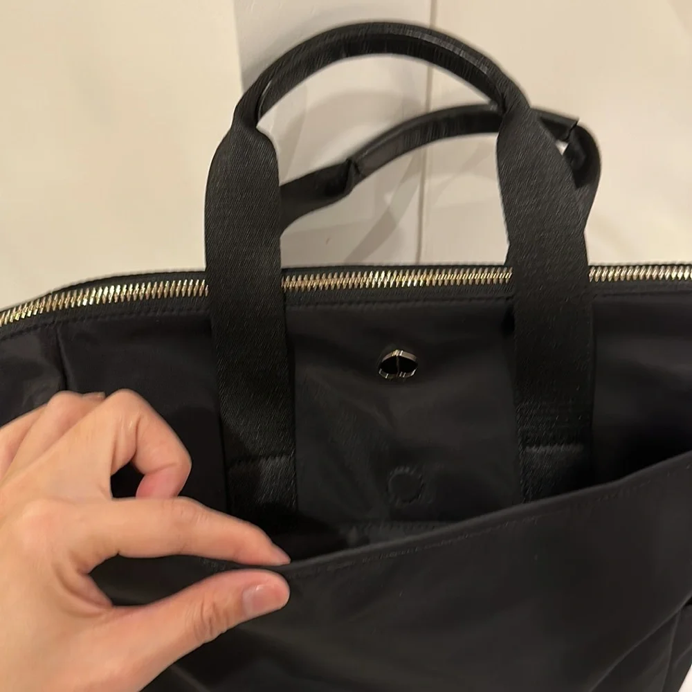 kate spade Black Nylon Top-Handle Backpack Tote